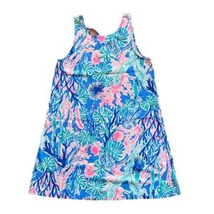 EXCELLENT CONDITION Lilly Pulitzer Kristen Swing Dress Large pink blue
